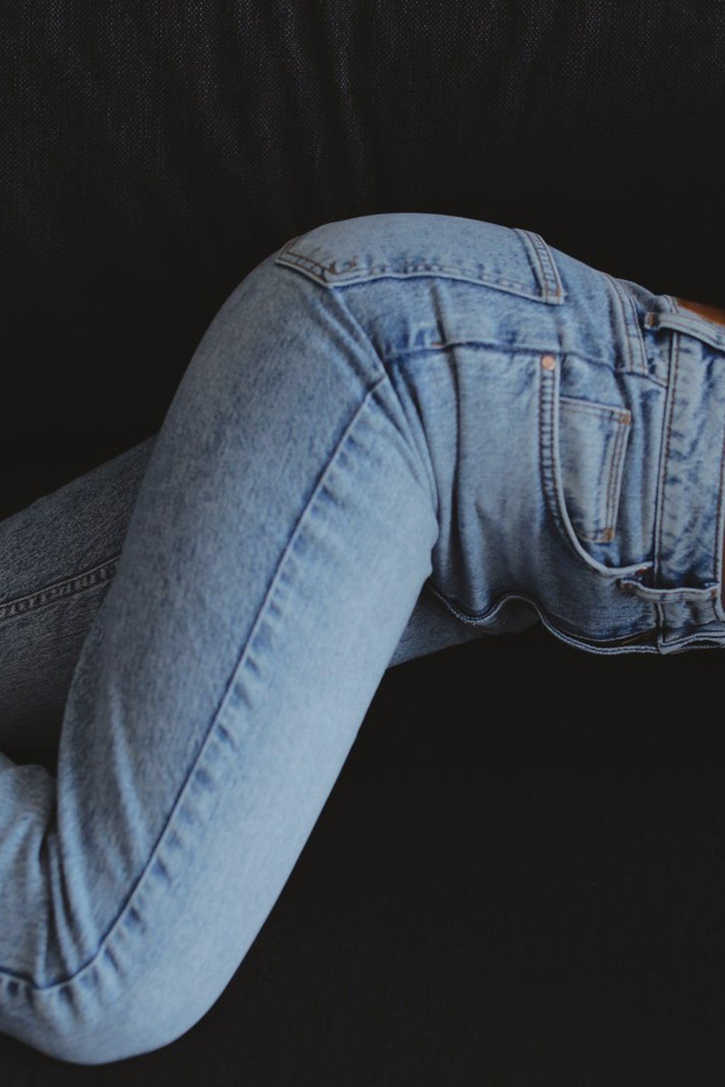 Dark indigo wide-leg denim